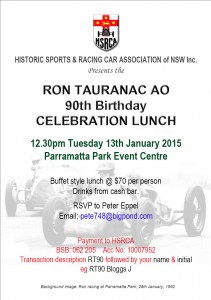 Ron Tauranac AO 90th Birthday Lunch