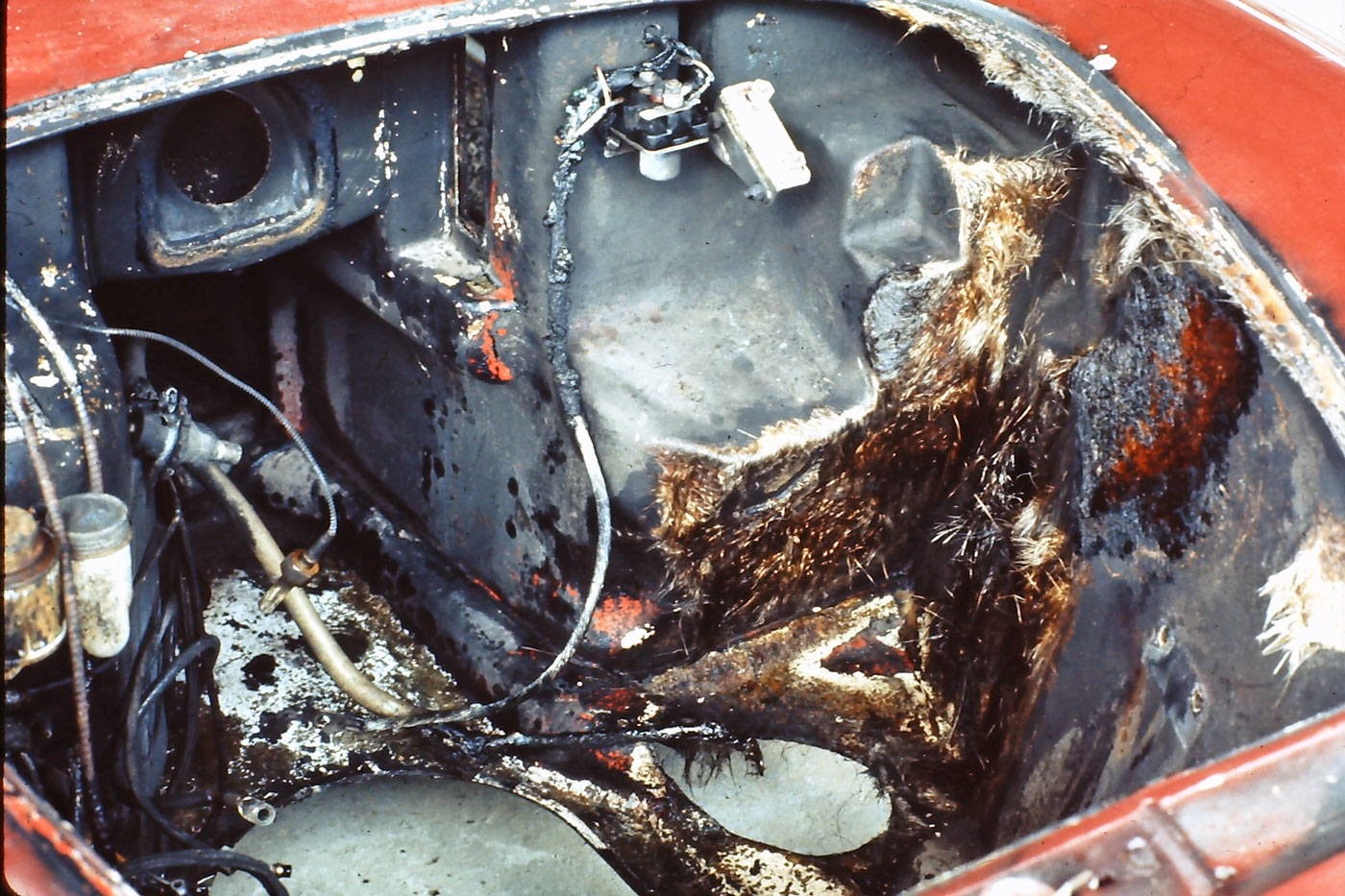 The Elite's Engine Bay, May 1973, Before the Restoration