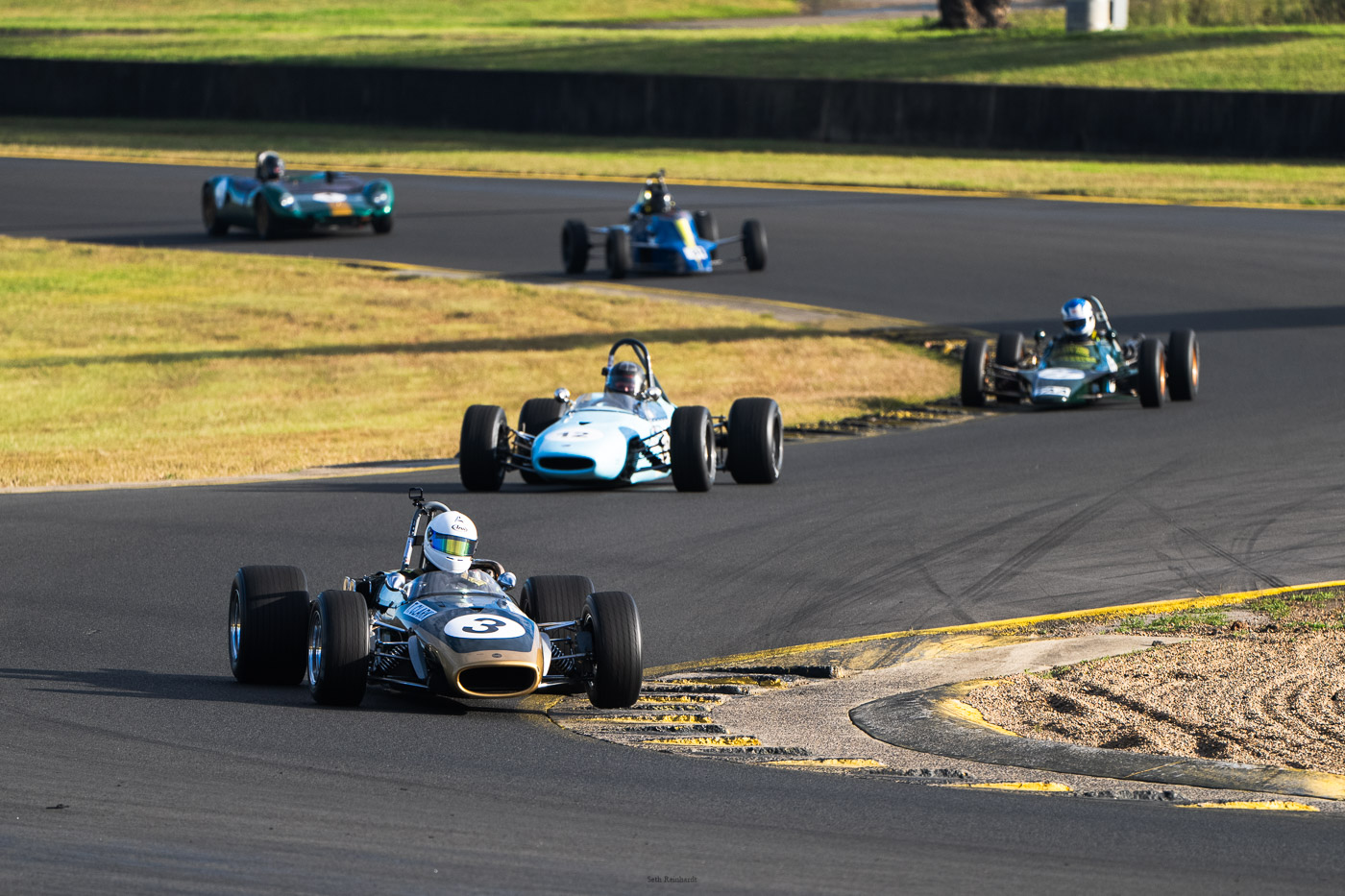 Travis Clark leading L, M, O and Formula Ford