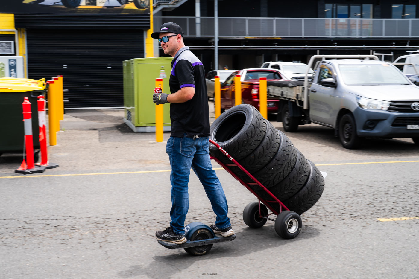 Tyre deliveries at the Summer Festival