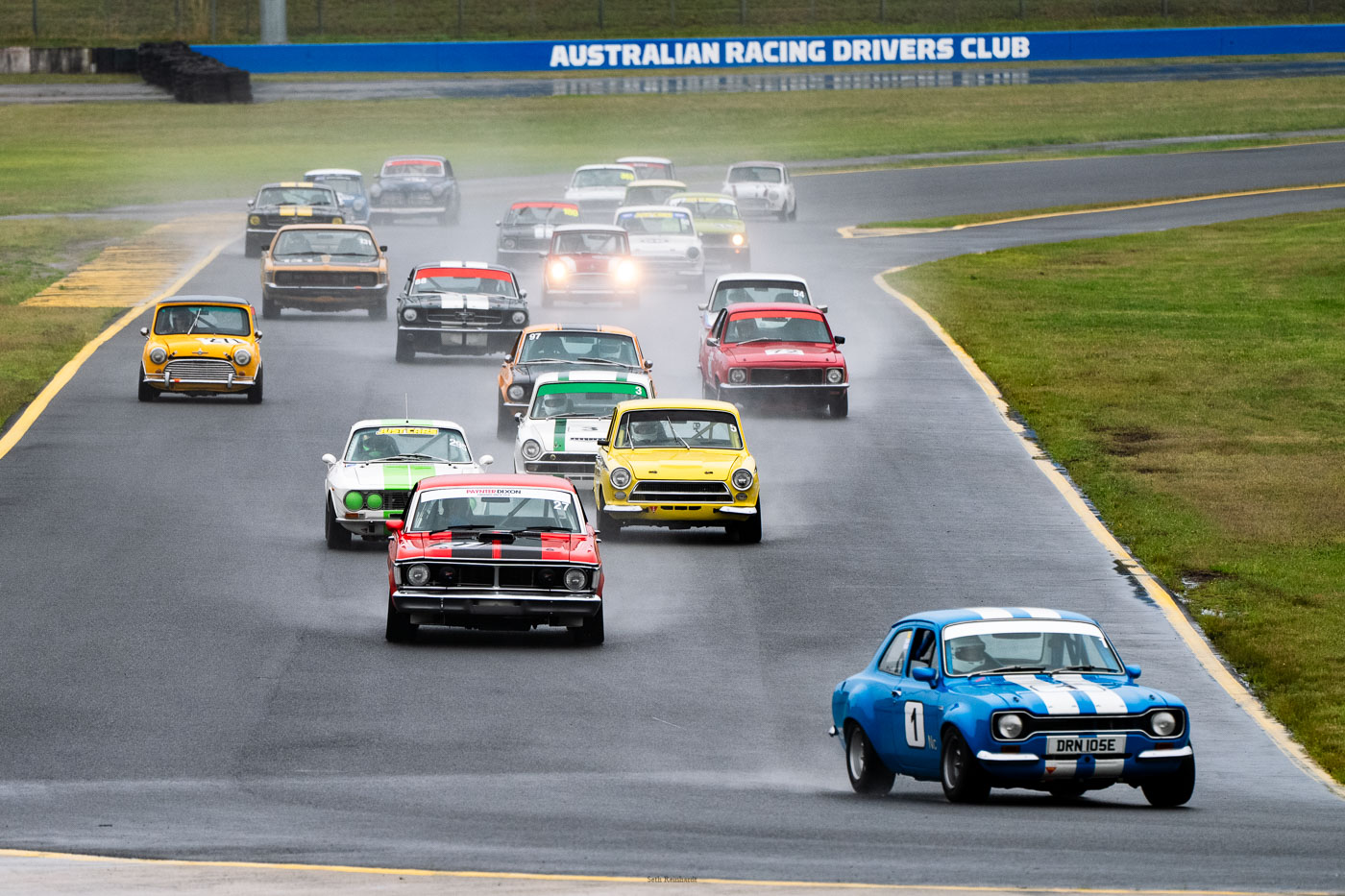 David Noakes leads Group N on a wet Saturday afternoon