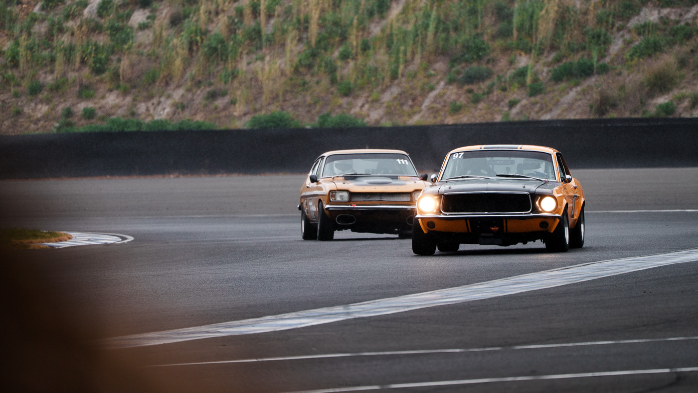 Mark Johnson 1968 Ford Mustang and Robert James 1970 Ford Capr